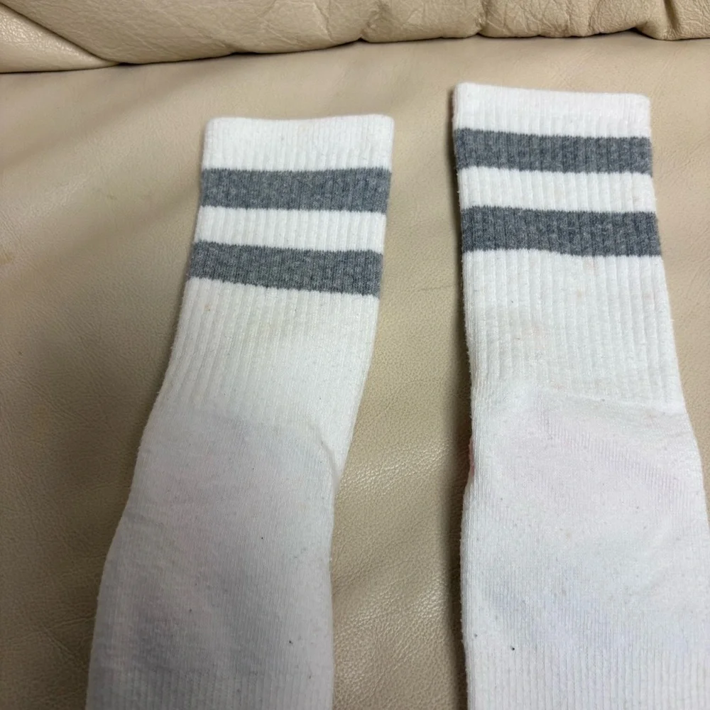 ARTHUR GEORGE Nordy Girl Pink Stripe White Crew Socks